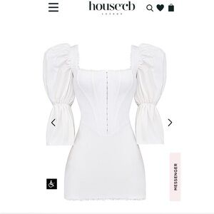 House of CB mini puff sleeve dress
